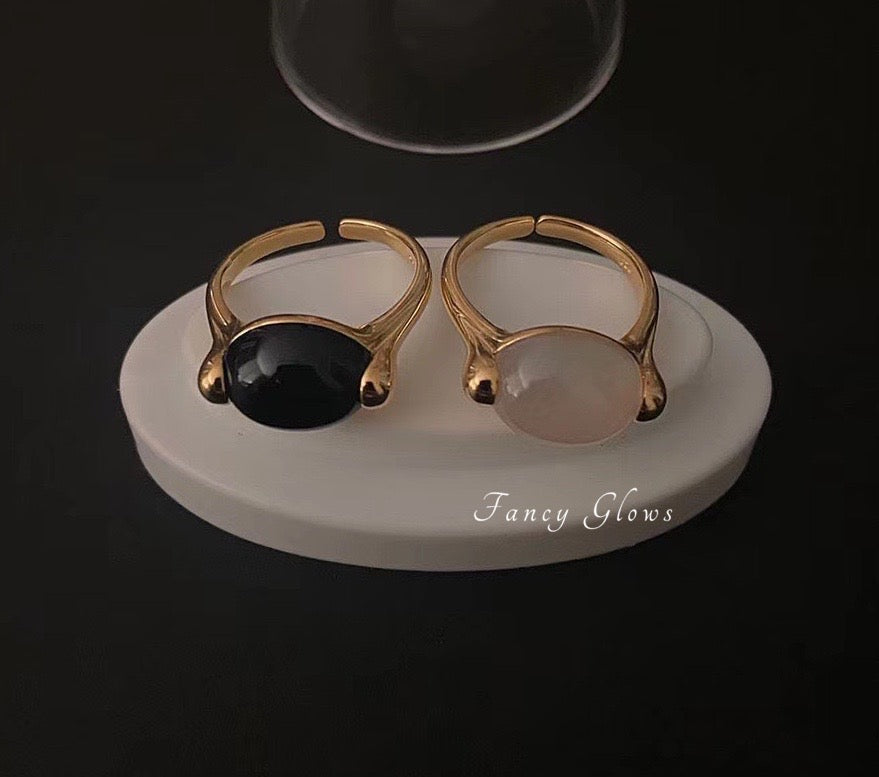 Silver925 Black Onyx Ring ｜Vintage style｜light luxury