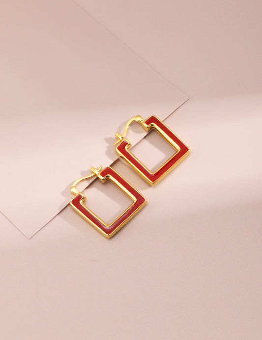 French-style sterling silver earrings