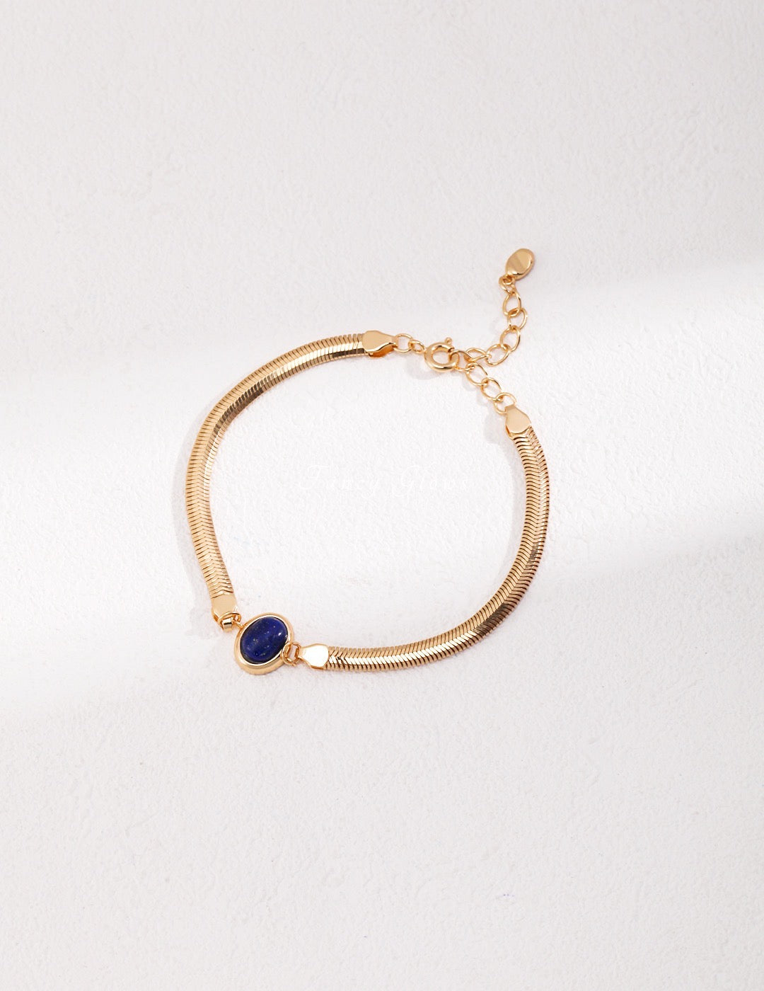 Natural blue agate/tiger's eye temperament bracelet